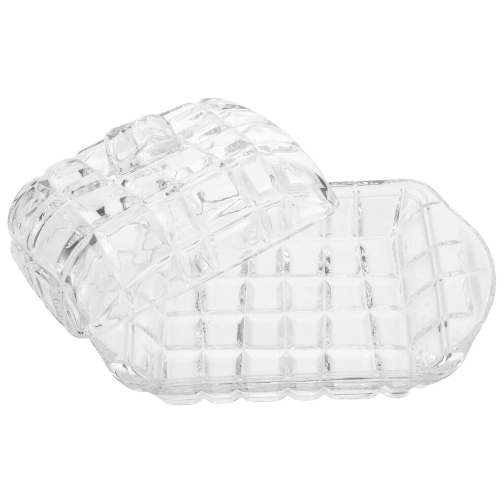 3Pcs Glass Snack Plate With Lid For Dessert And Fruit-image-OPC-PKXXXTG-NEW