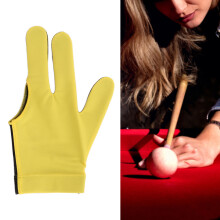 3-Finger-Billard-Handschuhe Gelb 0,6 oz Einheitsgröße