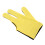 3-Finger-Billard-Handschuhe Gelb 0,6 oz Einheitsgröße 11