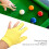 3-Finger-Billard-Handschuhe Gelb 0,6 oz Einheitsgröße 4