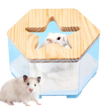 Hamster Sand Box Anti-Splash Play Box For Small Animals Reusable Plastic Bathing Digging Nest Size Small