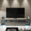 Creative Furniture Nova 200cm TV Unit LED - Dark Grey Gloss Doors 1