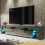 Creative Furniture Nova 200cm TV Unit LED - Dark Grey Gloss Doors 4