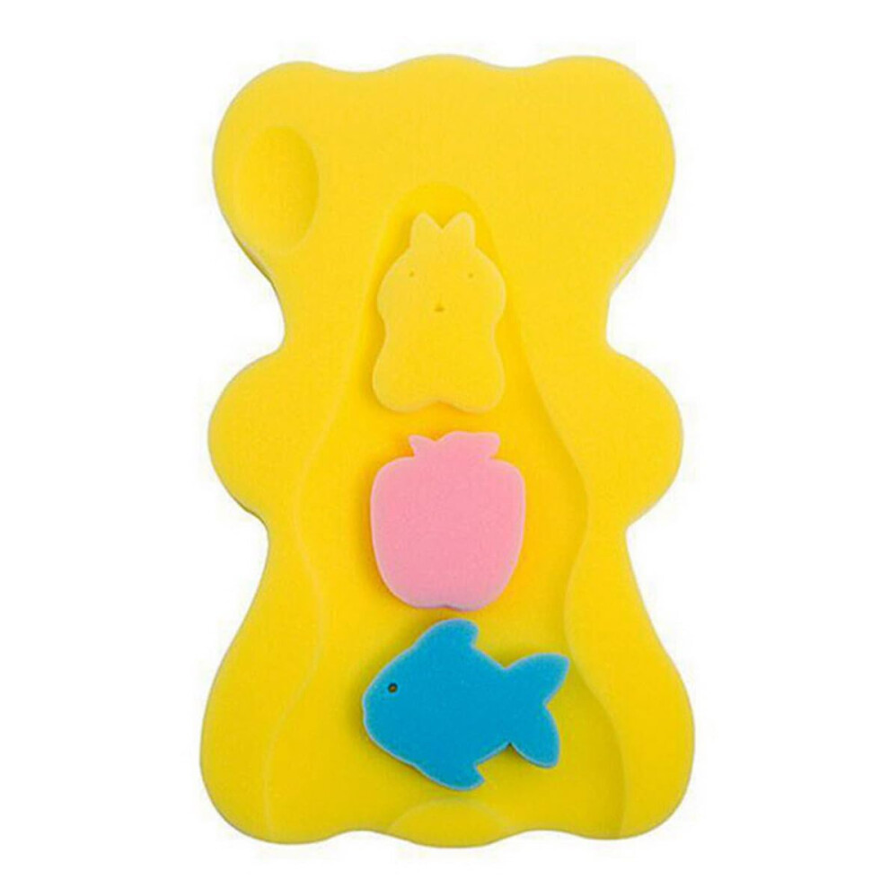 Comfortable Sponge Bath Cushion Antibacterial Non-Slip Bath Mat For Bathtubs Baby Bathing Yellow