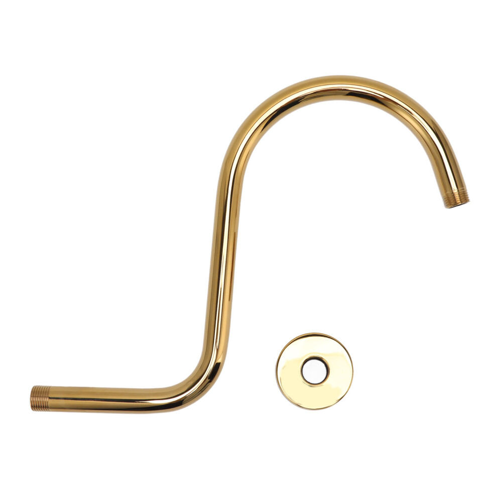 Stainless Steel S Shaped Shower Arm Brushed Gold NPT-image-OPC-PKXY6RF-NEW