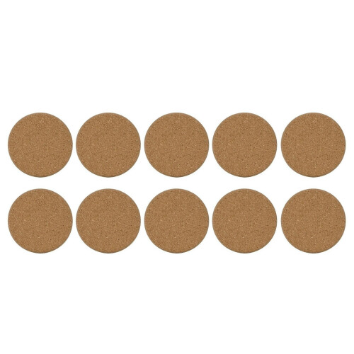 10pcs Round Cork Drink Coaster Portable Table Mat 1