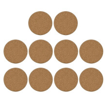 10pcs Round Cork Drink Coaster Portable Table Mat