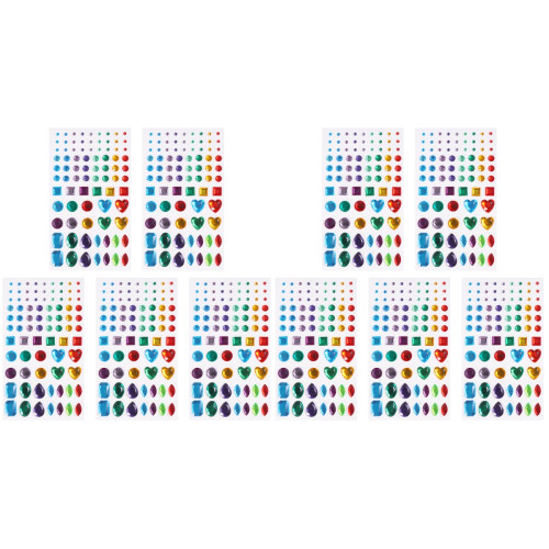 2 Pack Jewel Sticker Self Adhesive Gems Acrylic Stickers 1