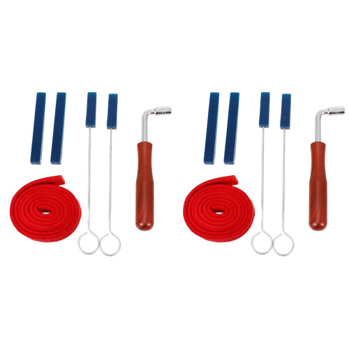 12Pièces Kit Piano Métal Solide Manche Bois 1