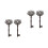 4 Pcs Large Vintage Cast Iron Wall Decoration Ornament 8