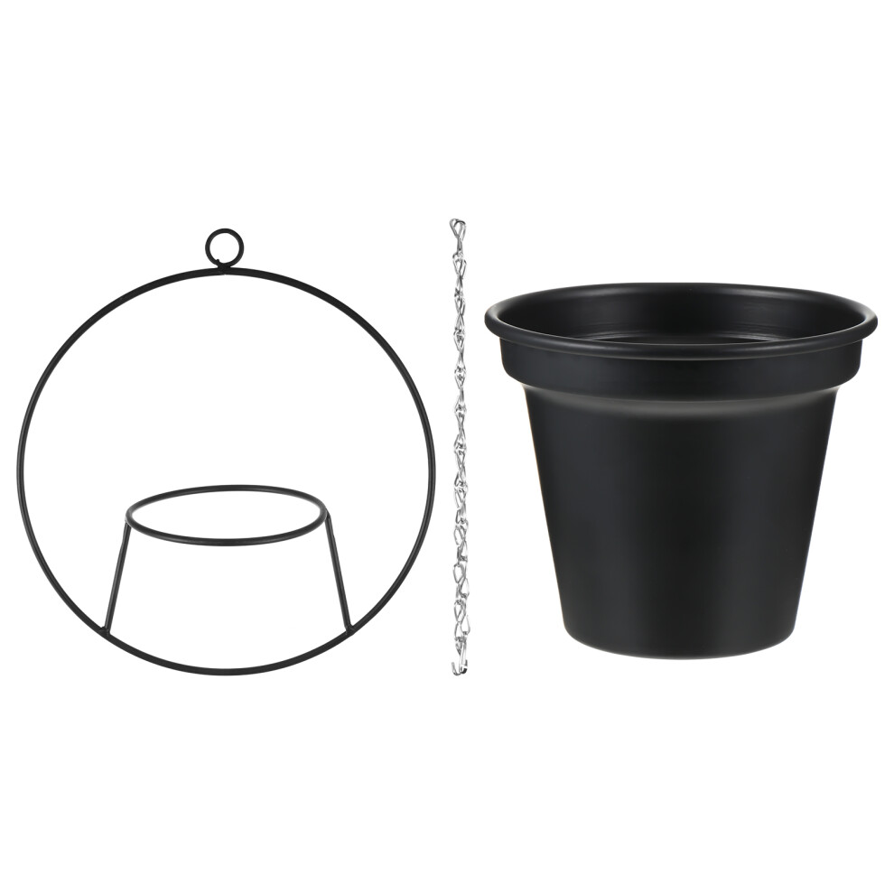 Iron Hanging Flower Pot Swinging Wall Basket Plant Holder-image-OPC-PKXYD6Z-NEW