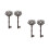 4 Pcs Large Vintage Cast Iron Wall Decoration Ornament 3