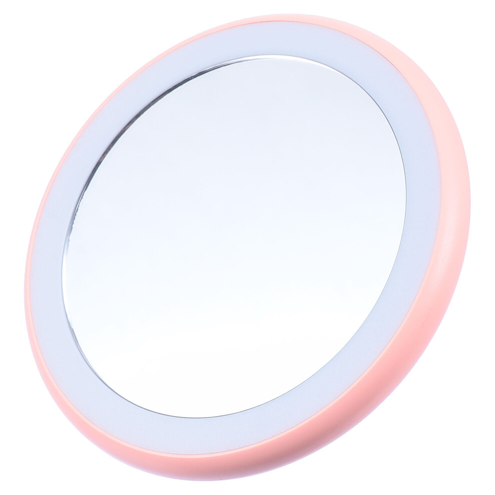 Iplusmile Pink 2Pcs Small Led Cosmetic Mirror Compact Mirror Gift For Women