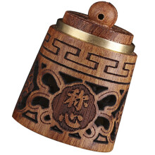 3Pcs Phone Key Hanging Pendant Hollow DIY Wood Craft Decor