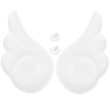 4Pièces Ailes Blanches Pour Casque Et Costume Fée Décoratif Extérieur