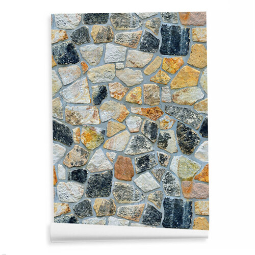 Stone Wallpaper Brick Grain 45cmx10m Colorful