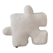 (Yellow) Plush Throw Pillow Ultra Soft Puzzle Shaped Sofa Bed Decor White