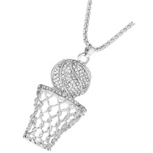 3Stk Silber Basketball Anhänger Ketten Sport Schmuck Für Jungen