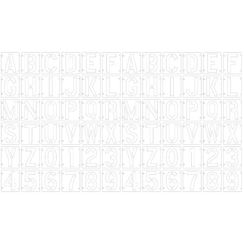 2 Sets Drawing Stencils Circle Template Alphabet Child White 1