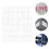 2 Sets Drawing Stencils Circle Template Alphabet Child White 8