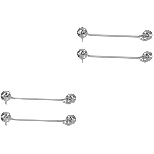 4 Pcs Window Hook Stainless Steel Mute Barn Door 2