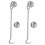 4 Pcs Window Hook Stainless Steel Mute Barn Door 9