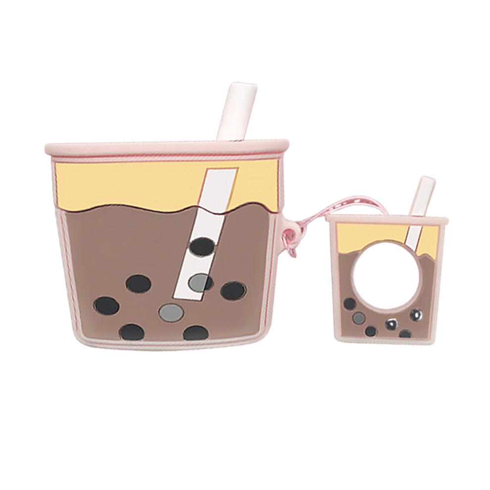 2 Count Protective Case Pearl Tea Shaped Earphone Shell Silicone 013333890118