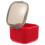 1 Pc Portable Denture Storage And Cleaning Box Red 1