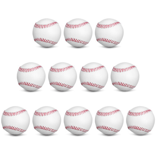 12 Pcs Baseball Practice Training Balls Pitching Sports