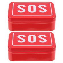2pcs Metal Sos Survival Box Emergency Kit Tin Organizer