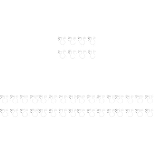 40Pièces Bases Clips D'oreilles Argent U Forme Pour DIY 1