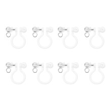 40Pièces Bases Clips D'oreilles Argent U Forme Pour DIY
