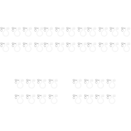 40Pièces Bases Clips D'oreilles Argent U Forme Pour DIY 2