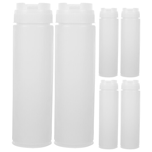 6Pcs Squeeze Bottles With Double Hole For Ketchup Mustard Dressing 2