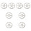 8 Pcs Durable Cup Washer Head Automatic Glass Rinser Silver Bar Tool 4