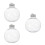 18 Pcs Christmas Clear Plastic Spherical Ornaments With Lids 10