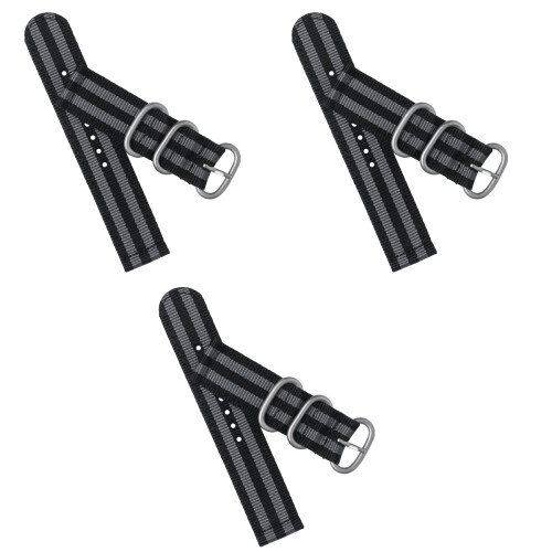 3pcs Wristband Strap Man Ring Buckle Sandblasting 2
