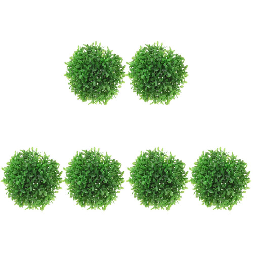 6 Pcs Artificial Plant Topiary Balls Green Leaves 2