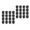 32Pièces Caches Baby-Foot Caoutchouc Noir Accessoires Sécurisés 5