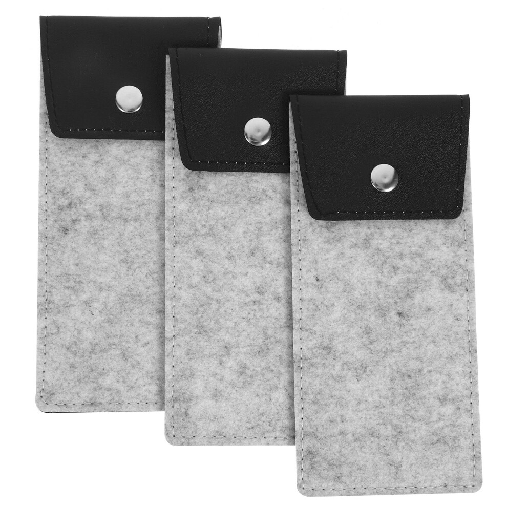 Inoomp 6 Pcs Felt Glasses Pouch For Travel