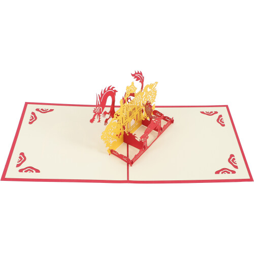 3Pcs Pop Up Graduation Card 3D Hollow Dragon Greeting 2