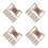 100Pcs Aluminum Elastic Bandage Clips Light Brown Metal Wrap Holders 6