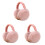 3Pcs Foldable Earmuffs Ear Warmers Unisex Winter Pink 2
