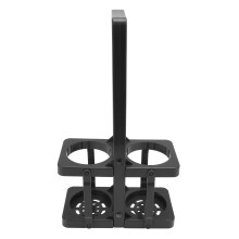 (Black) 2 Pack Foldable Beer Caddy with Thickened Handle Black
