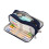 (Black) Pencil Pouch 3 Compartments Large Capacity Double Opening Navy Blue 1