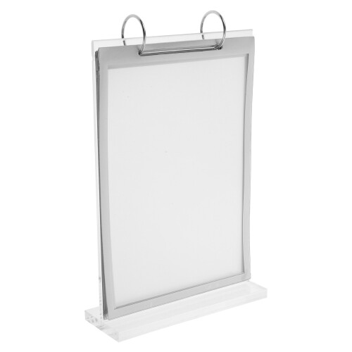 4Pièces Support Menus Transparent Multi-Page Facile À Flip