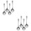 8 Pcs Stainless Steel Small Slotted Serving Spoon Kitchen Gadget 8
