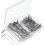 150Pcs Wig Use T-Pins Silver Metal with Storage Box for Easy Handling 6