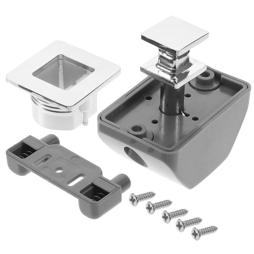 2Pcs Push Button Latch Zinc Alloy Cabinet Drawer Lock 033759349182