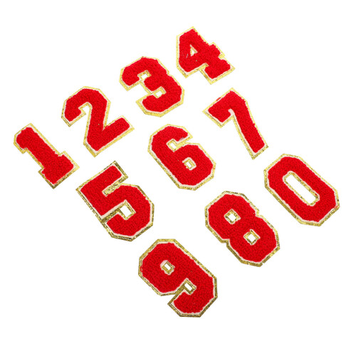 10St Decoratieve Nummer Patches Voor En Hoeden 1